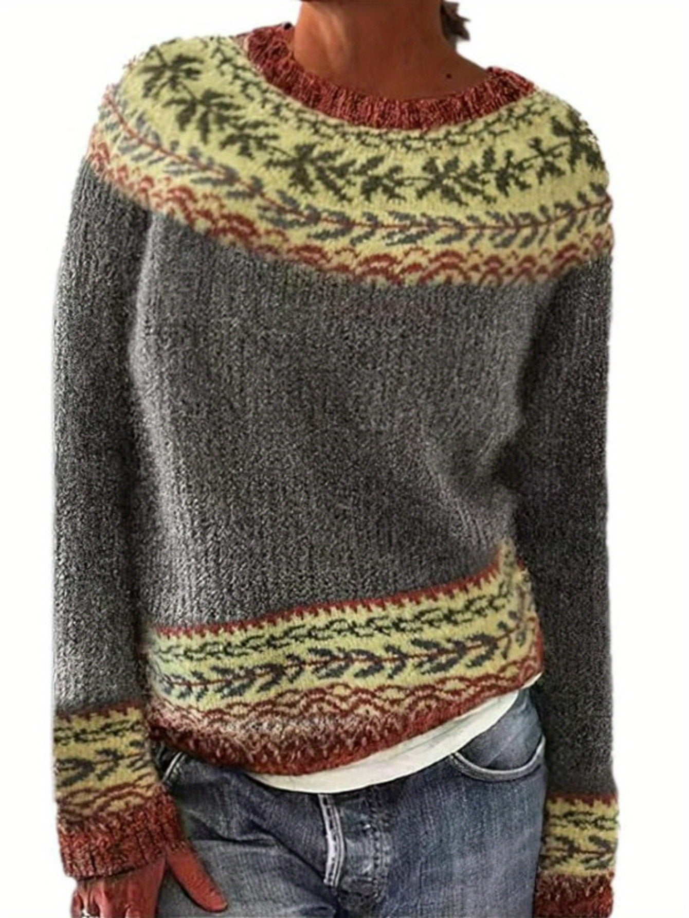 BRINLEY™ | Colorblock Cozy Pullover Sweater