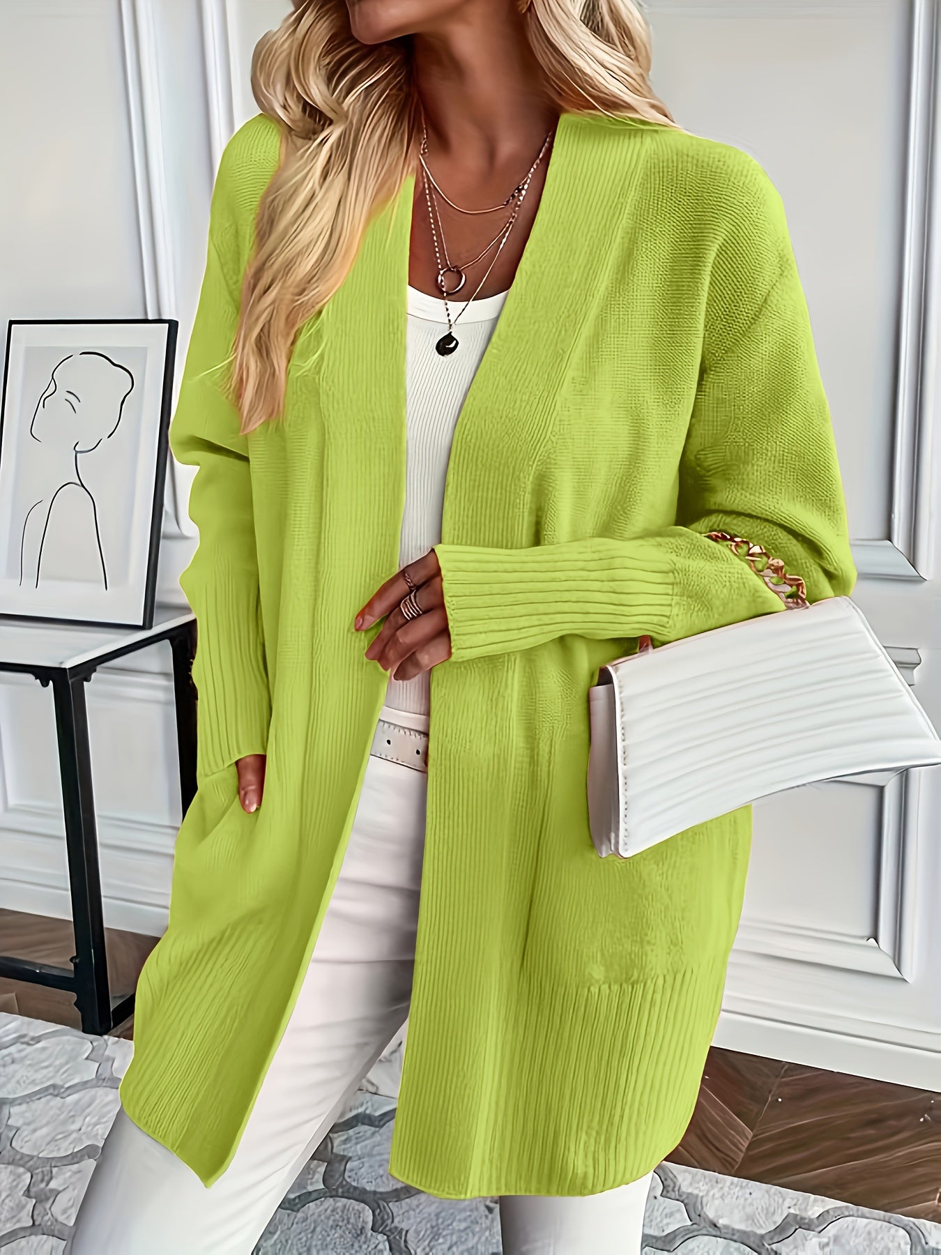 VERONICA™ | Longline V-Neck Cozy Cardigan