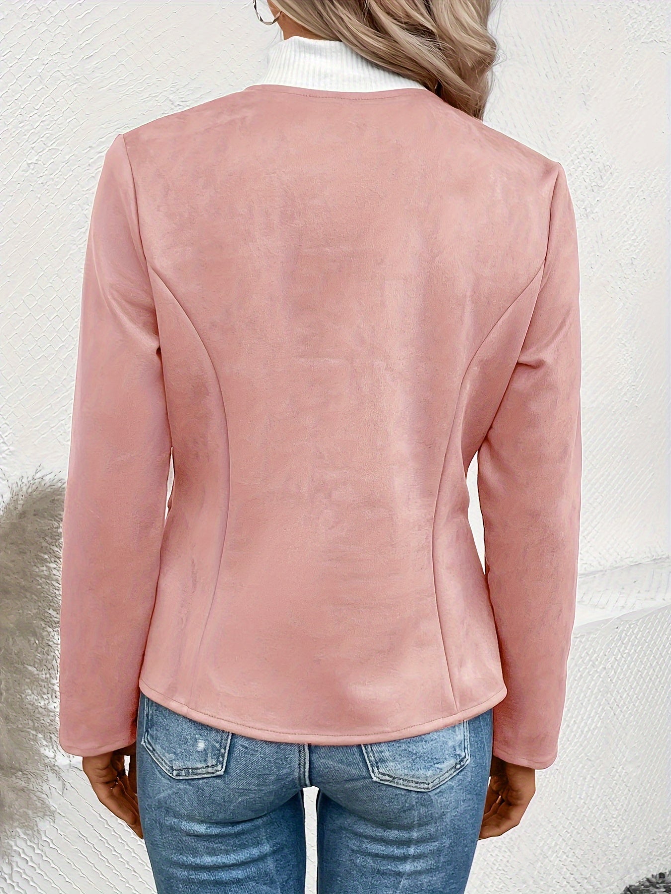 ADELE™ | Casual Zip-Up Round-Neck Leather Jacket