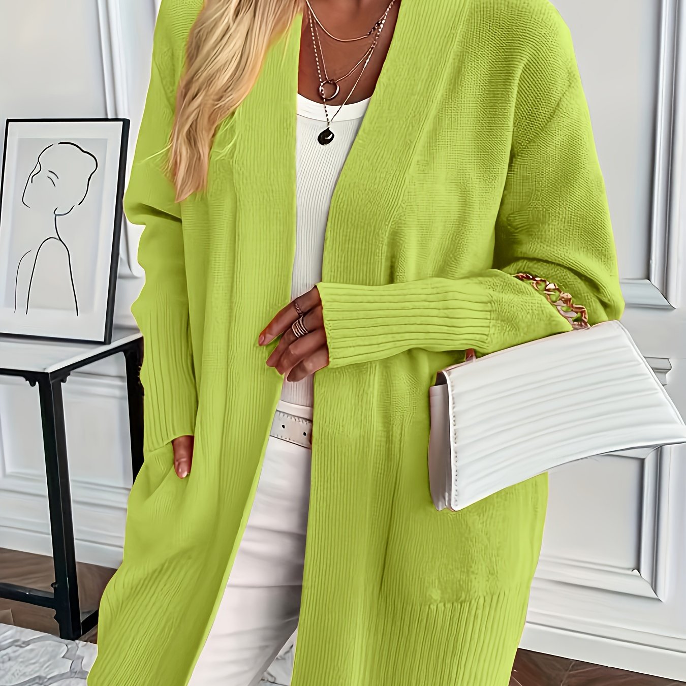 VERONICA™ | Longline V-Neck Cozy Cardigan