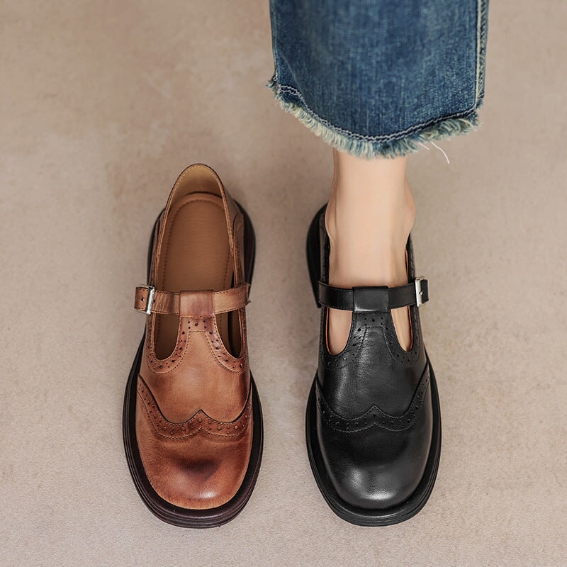 Risla™ | Leather Mary Janes